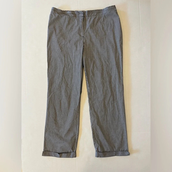 Talbots Black & White Gingham Cuffed Pants Size 10 - Picture 6 of 6